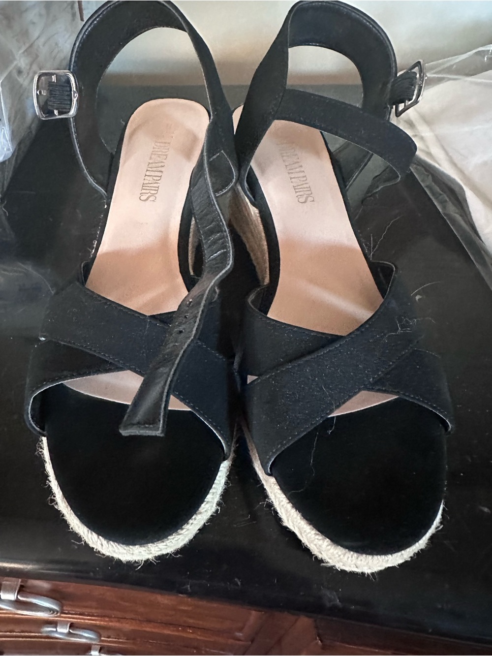 Dream Pairs Black Espadrille Platform Sandals
